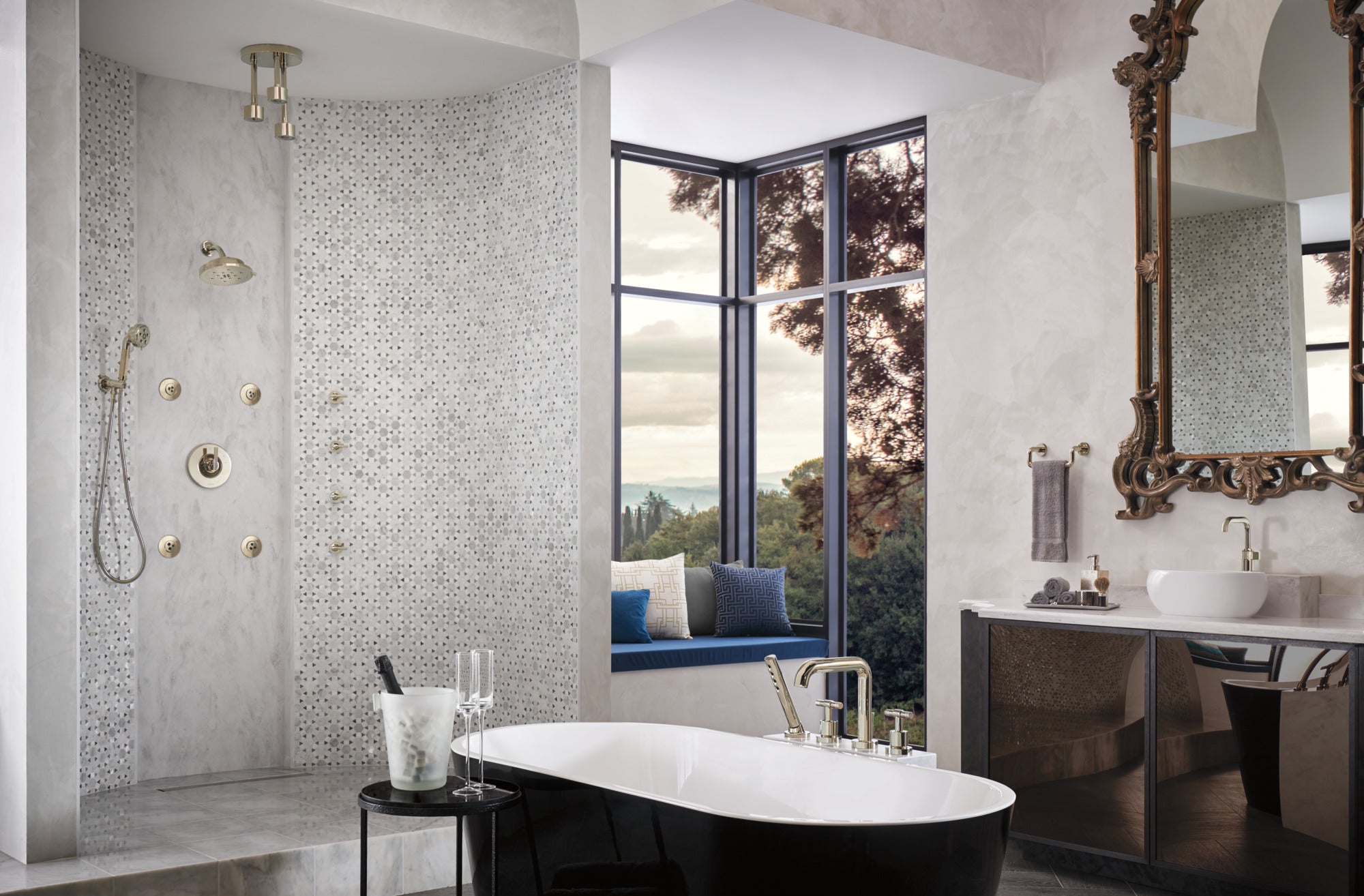 polished nickel handshower