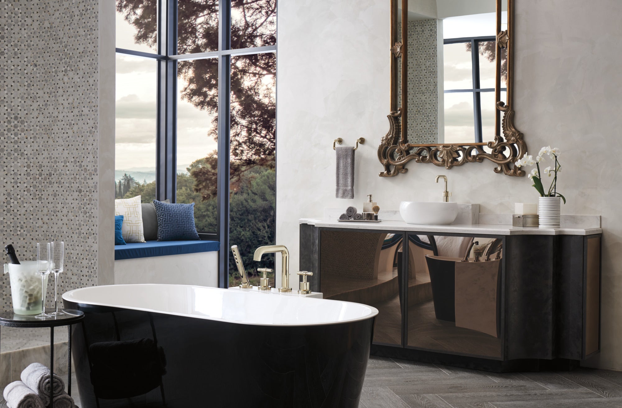 polished nickel lavatory faucet