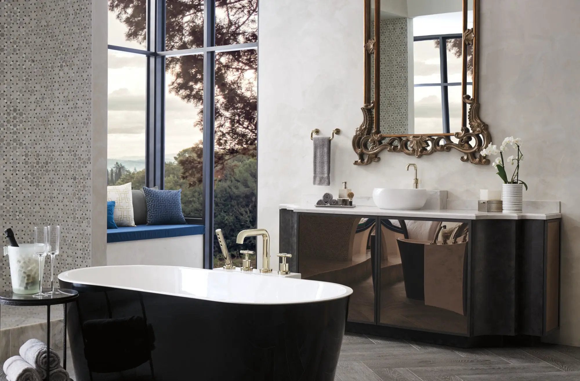 polished nickel lavatory faucet