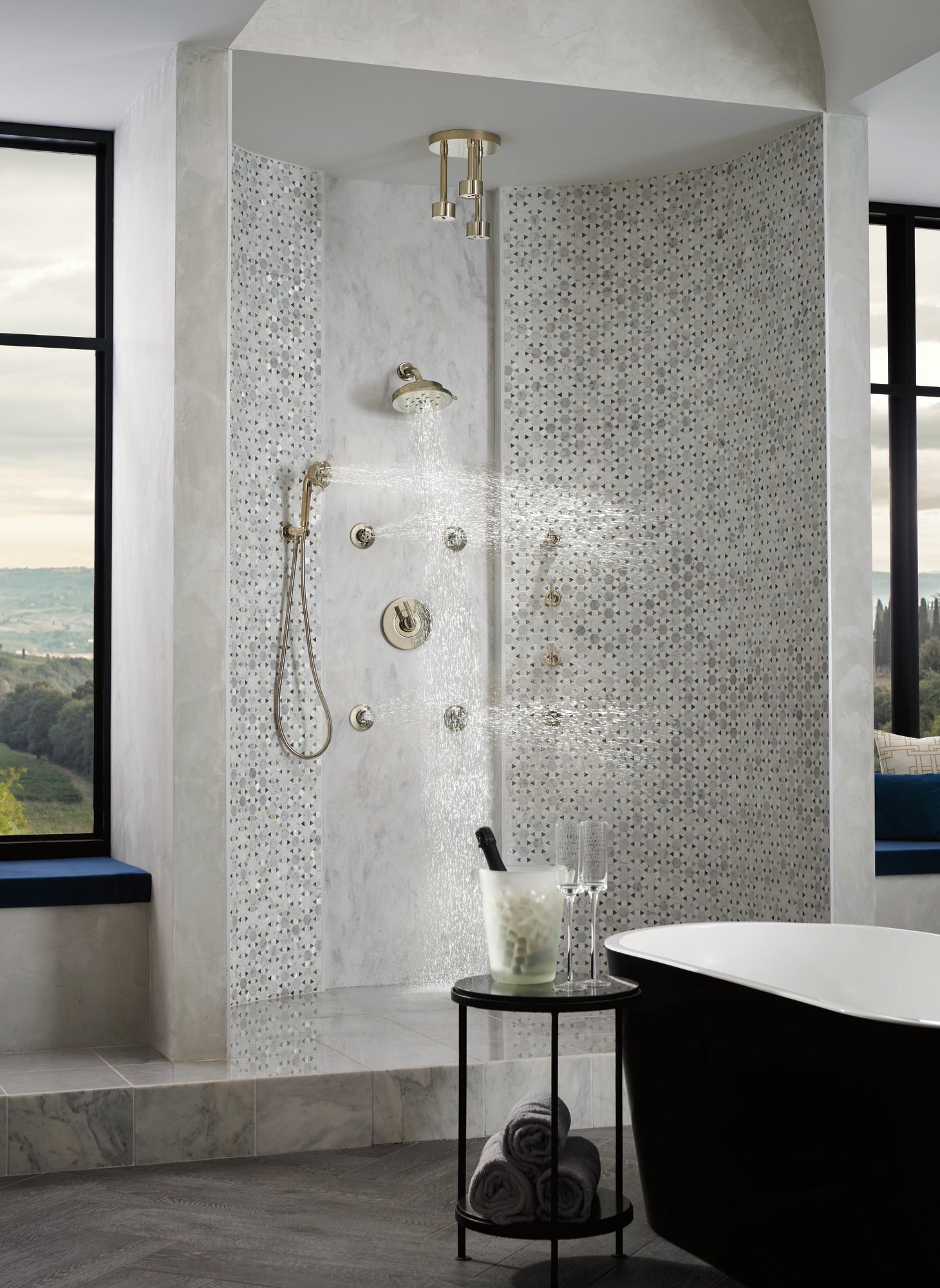 polished nickel handshower