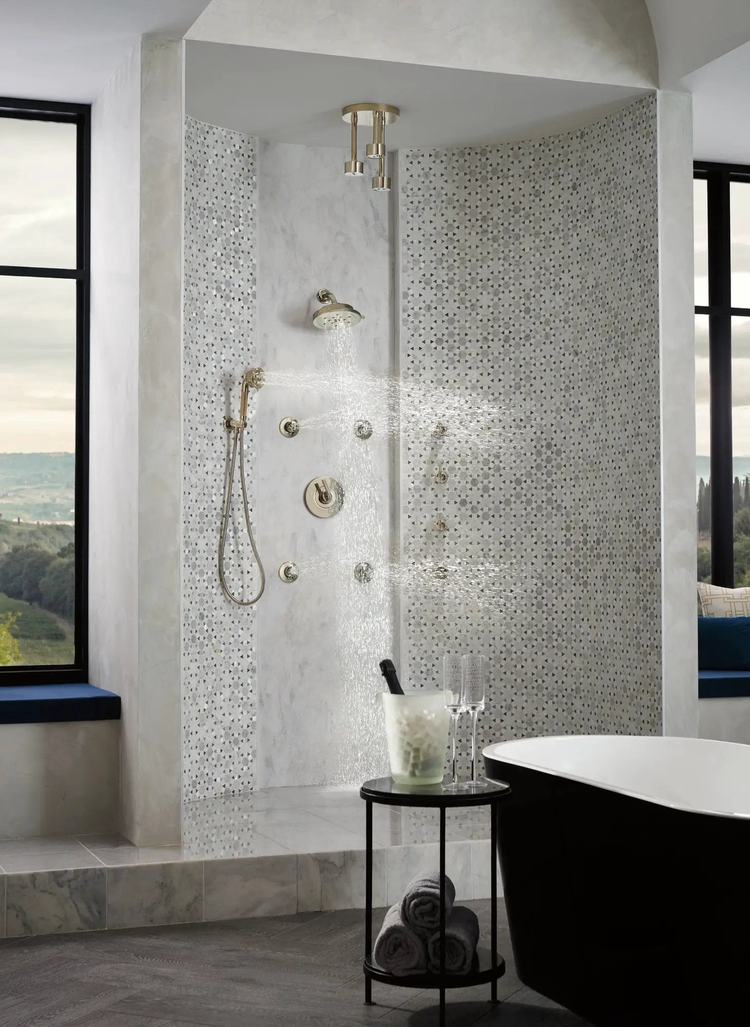 polished nickel handshower