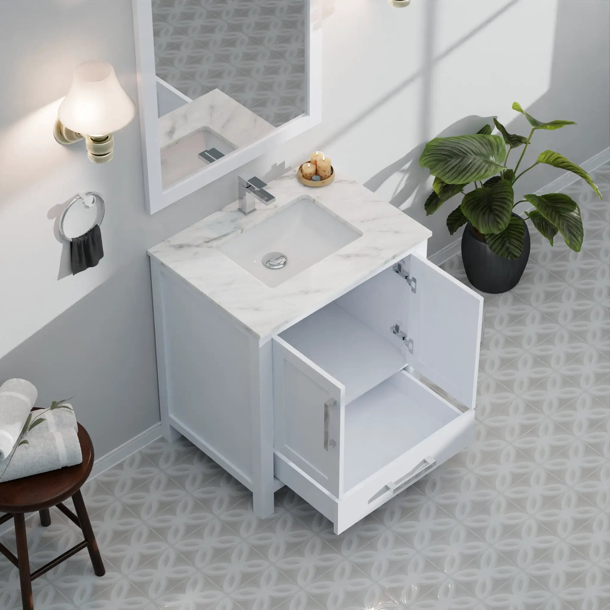 white vanity