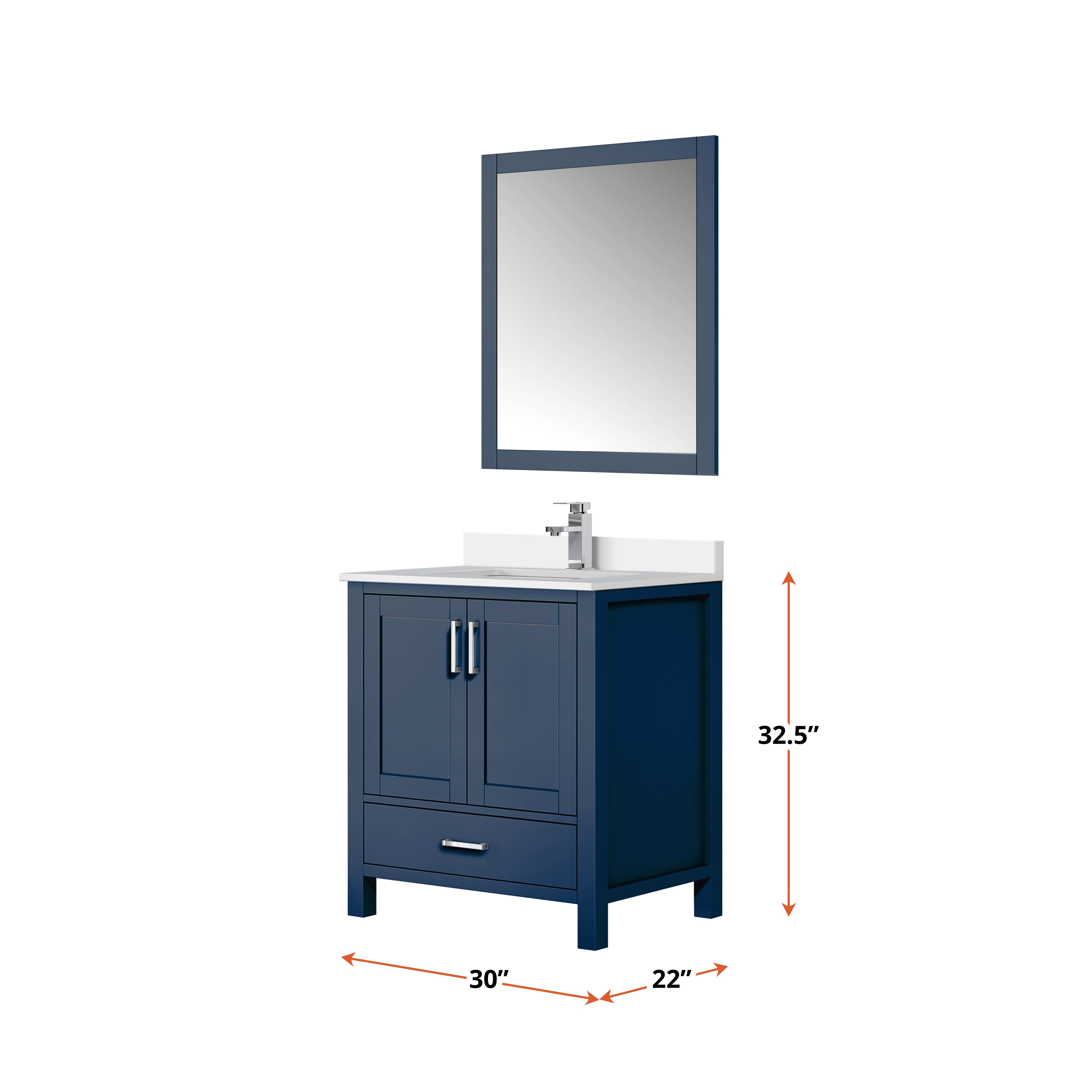 navy blue vanity