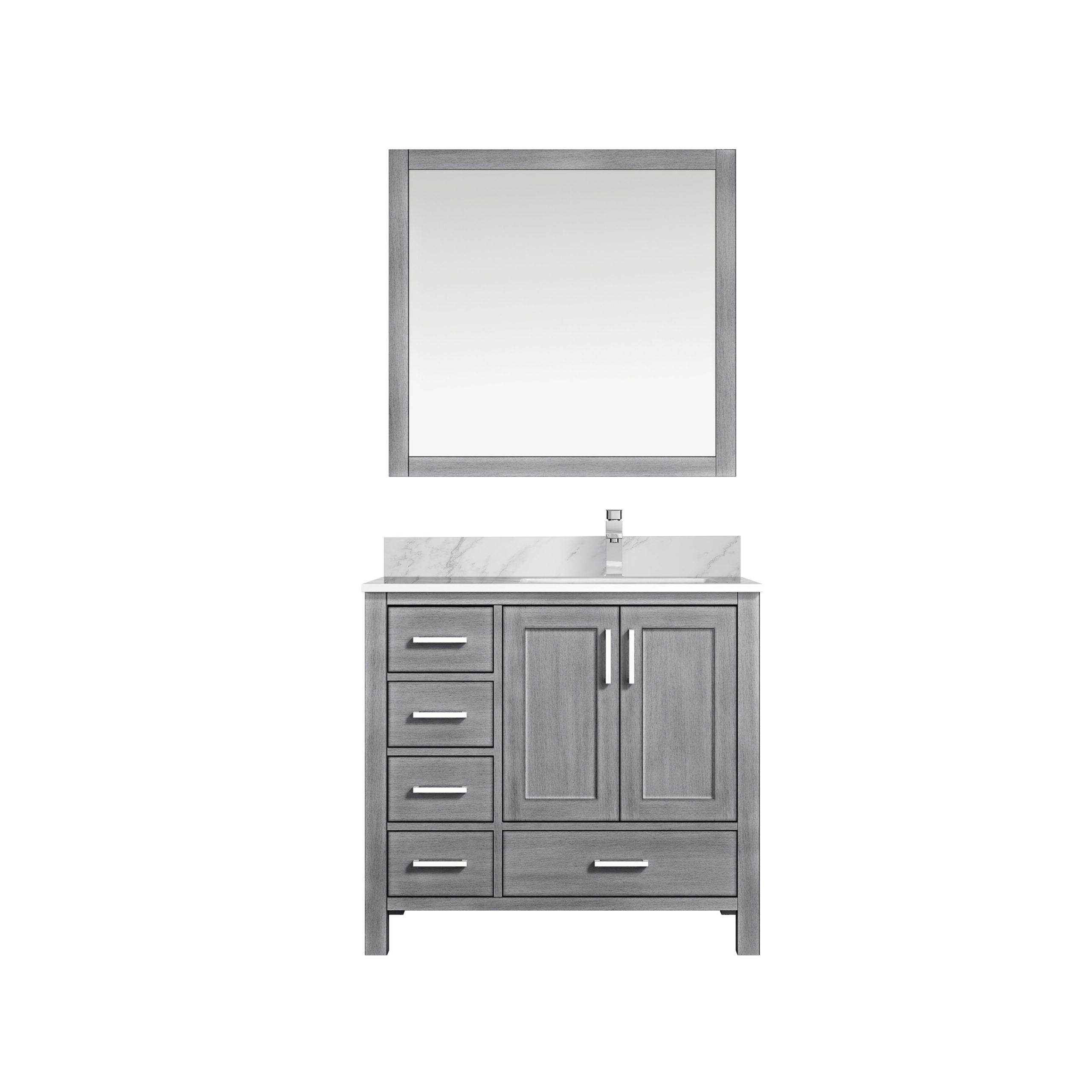 Lexora Jacques 36 in. W x 22 in. D Right Offset Bath Vanity
