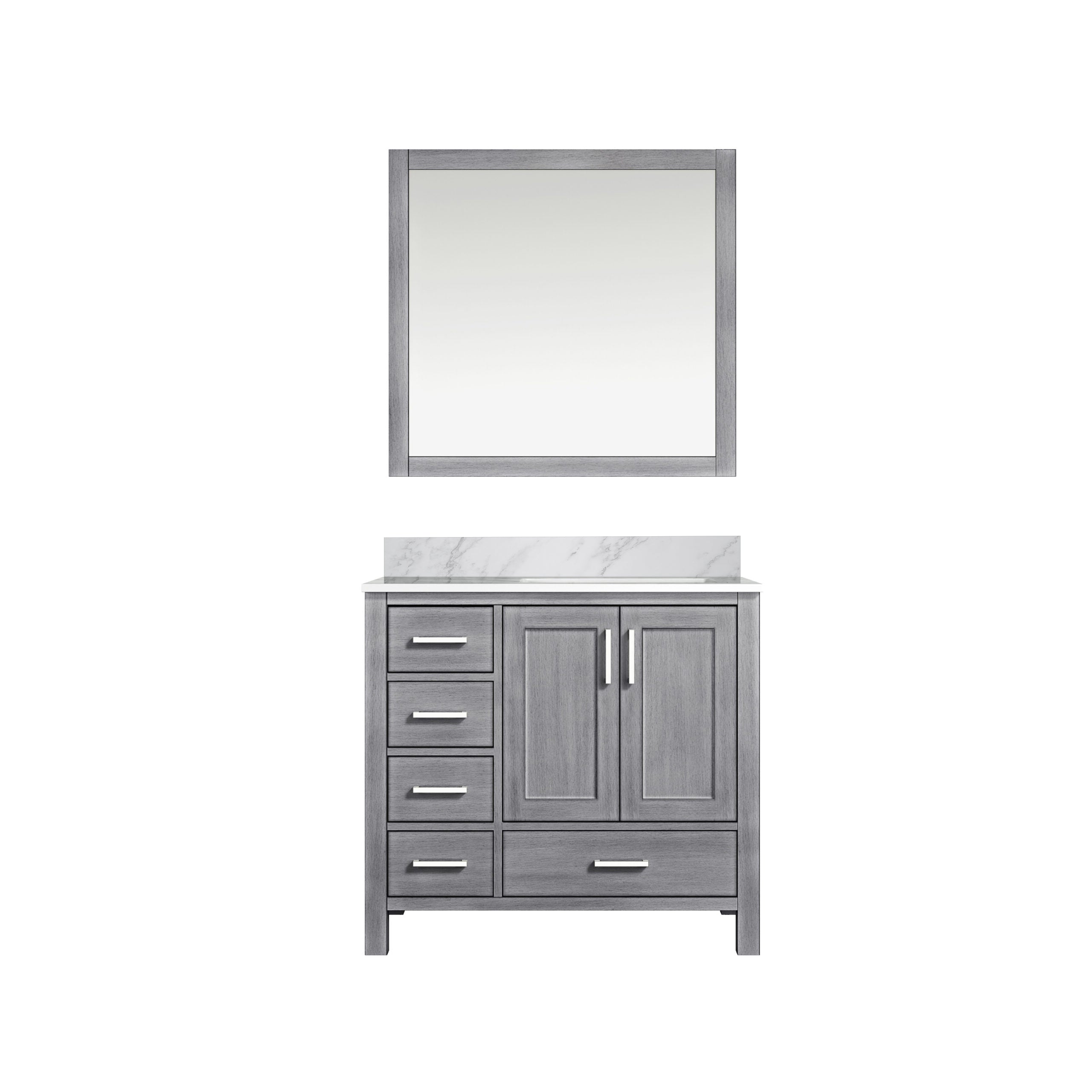 Lexora Jacques 36 in. W x 22 in. D Right Offset Bath Vanity