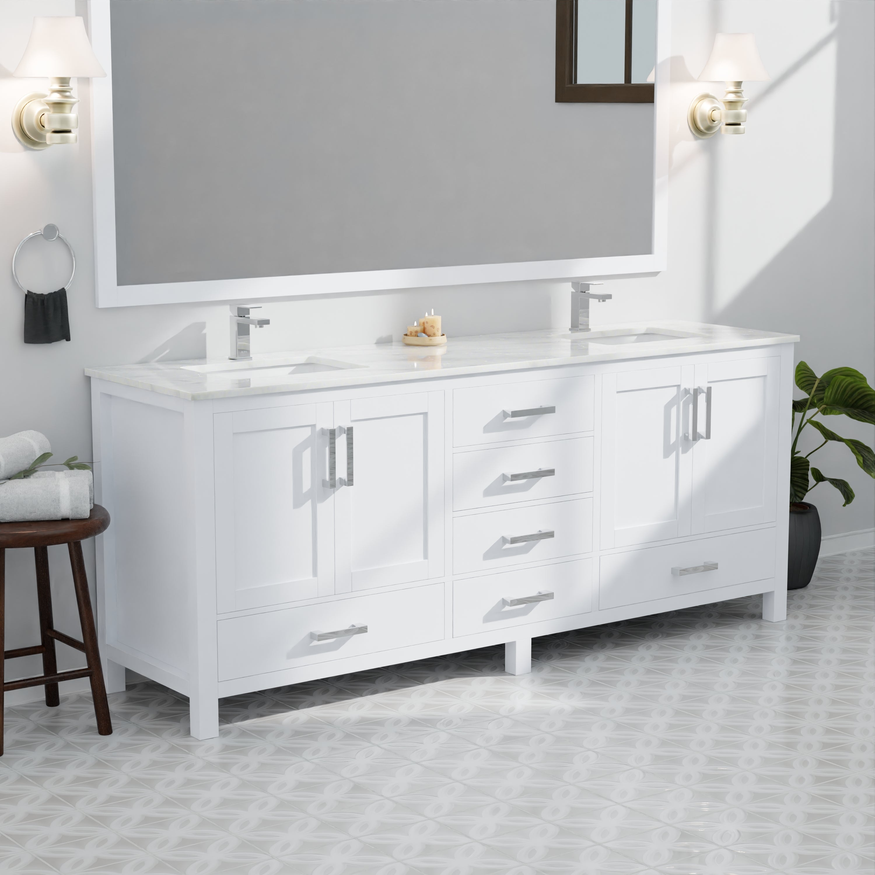 white vanity
