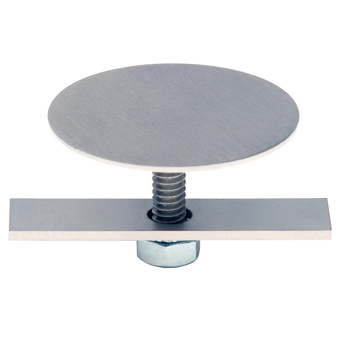 brushed bolt-on faucet hole cover