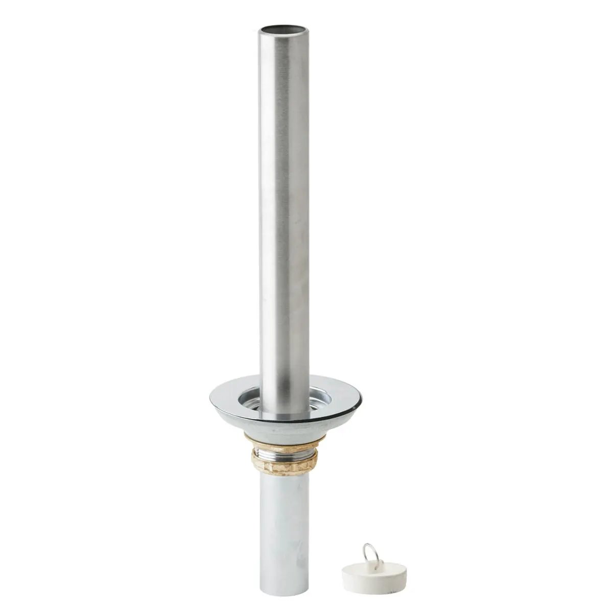 polished stainless steel drain
