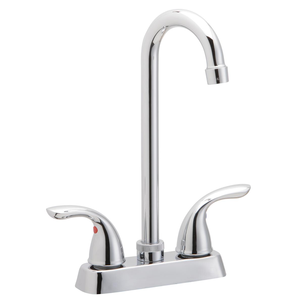 chrome deck mount faucet