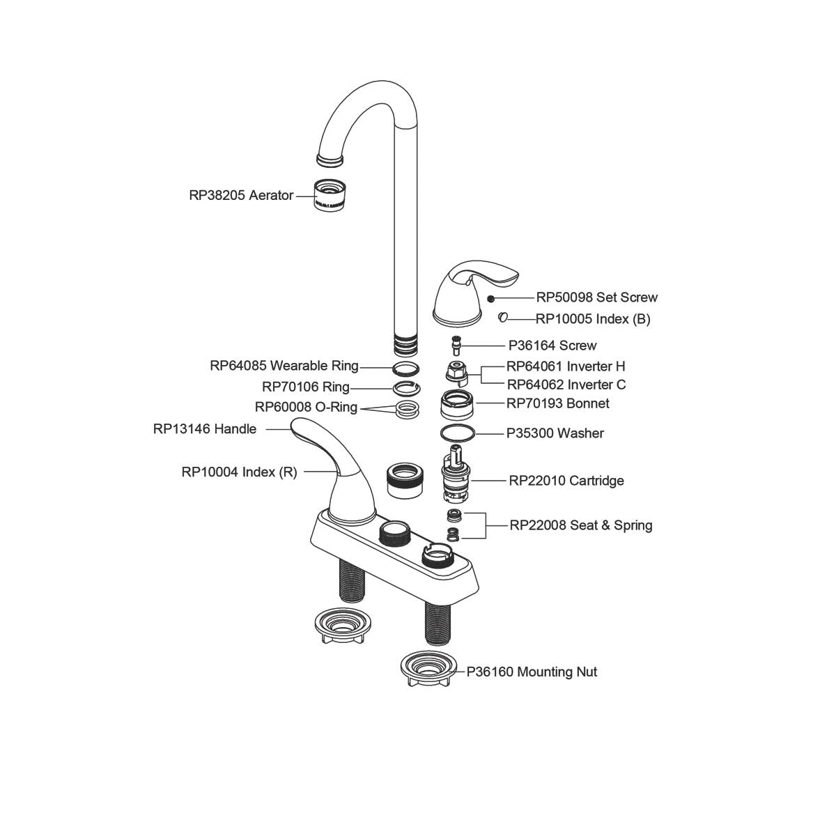 chrome deck mount faucet