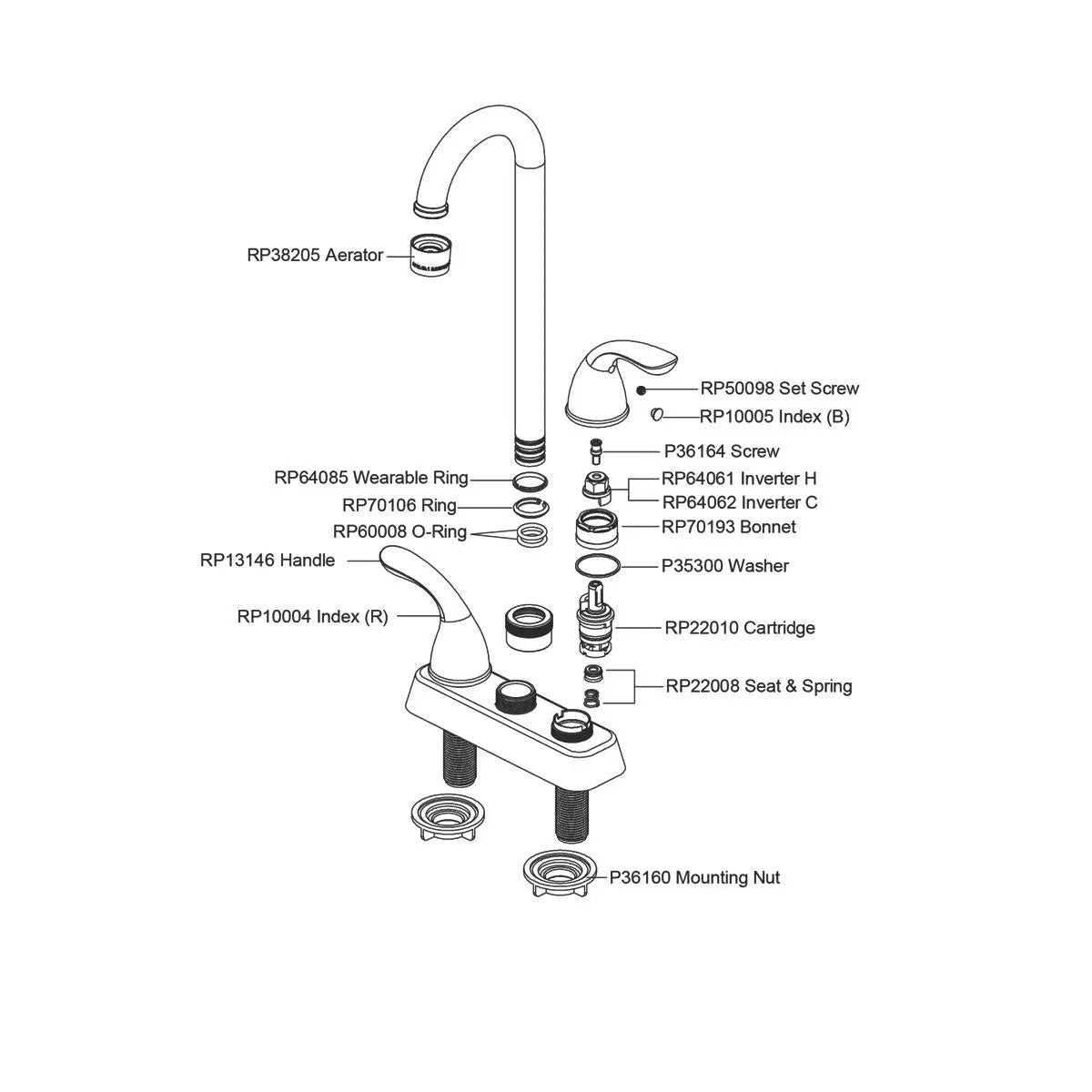 chrome deck mount faucet