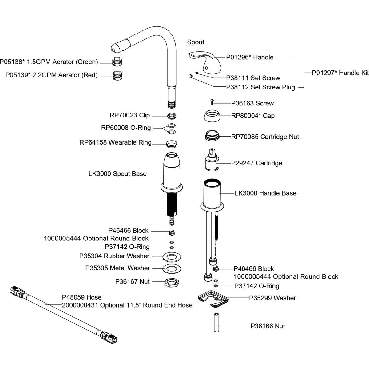 chrome deck mount faucet
