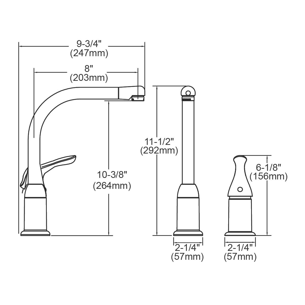 chrome deck mount faucet
