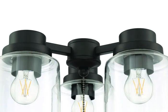 flat black outdoor lighting/outdoor fans