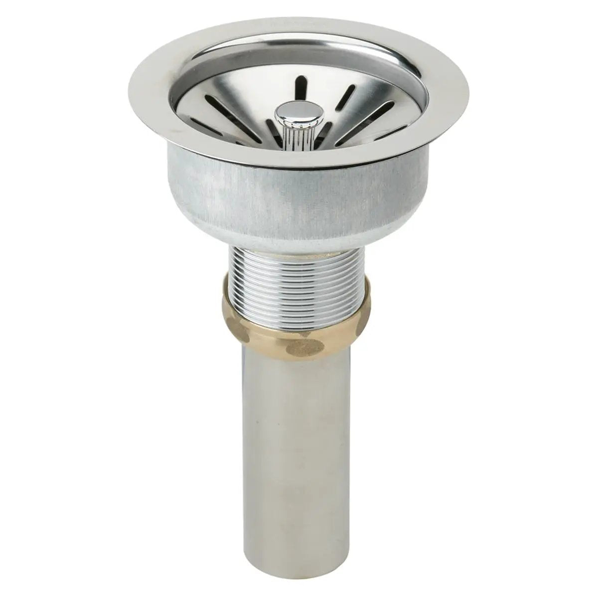 polished stainless steel drain