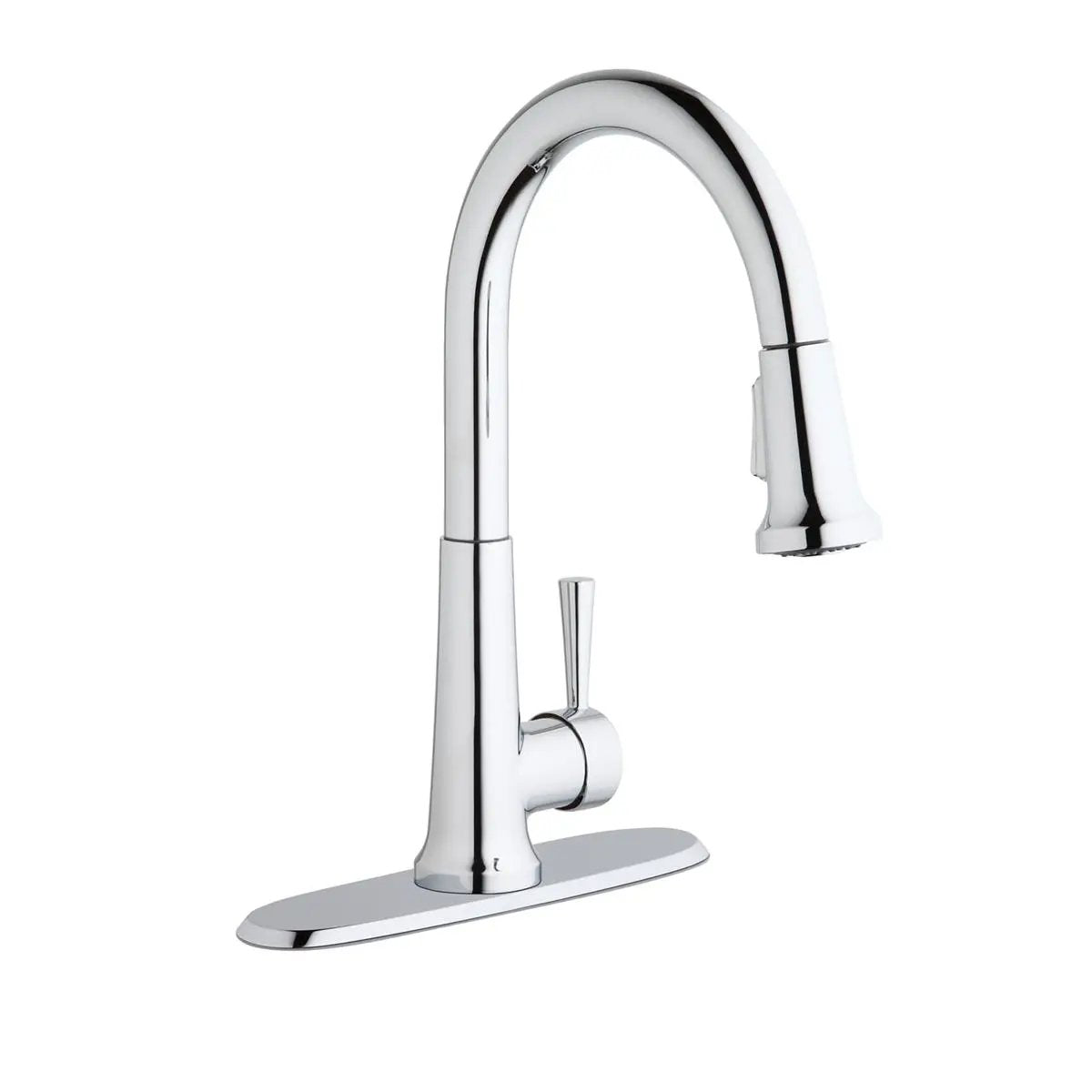 chrome deck mount kitchen faucet