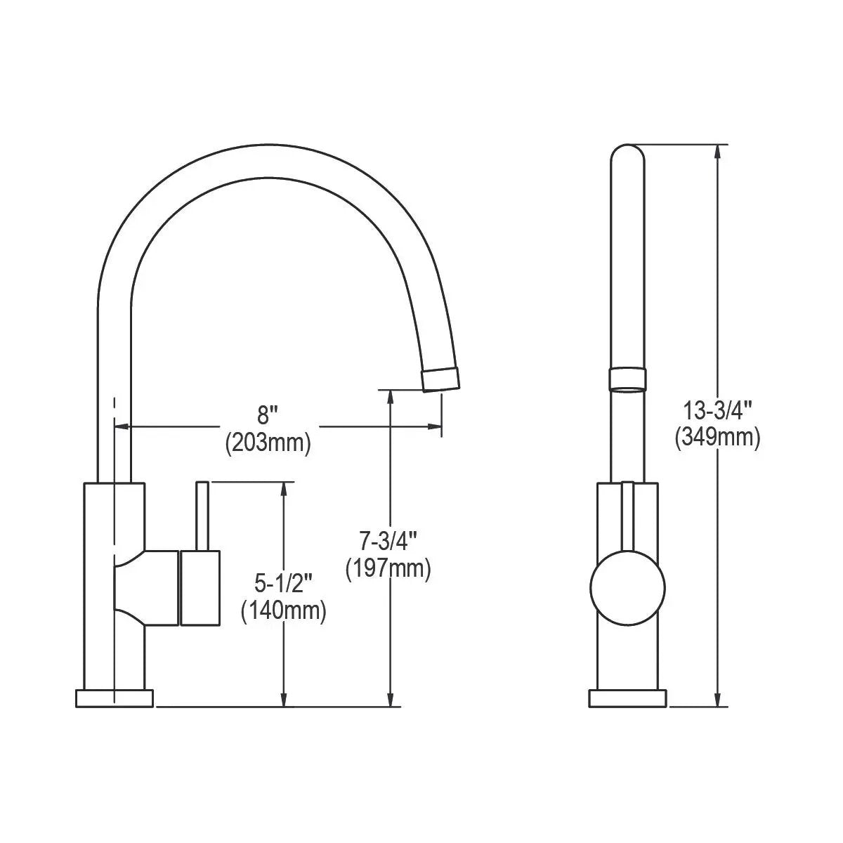 satin stainless steel kitchen faucet