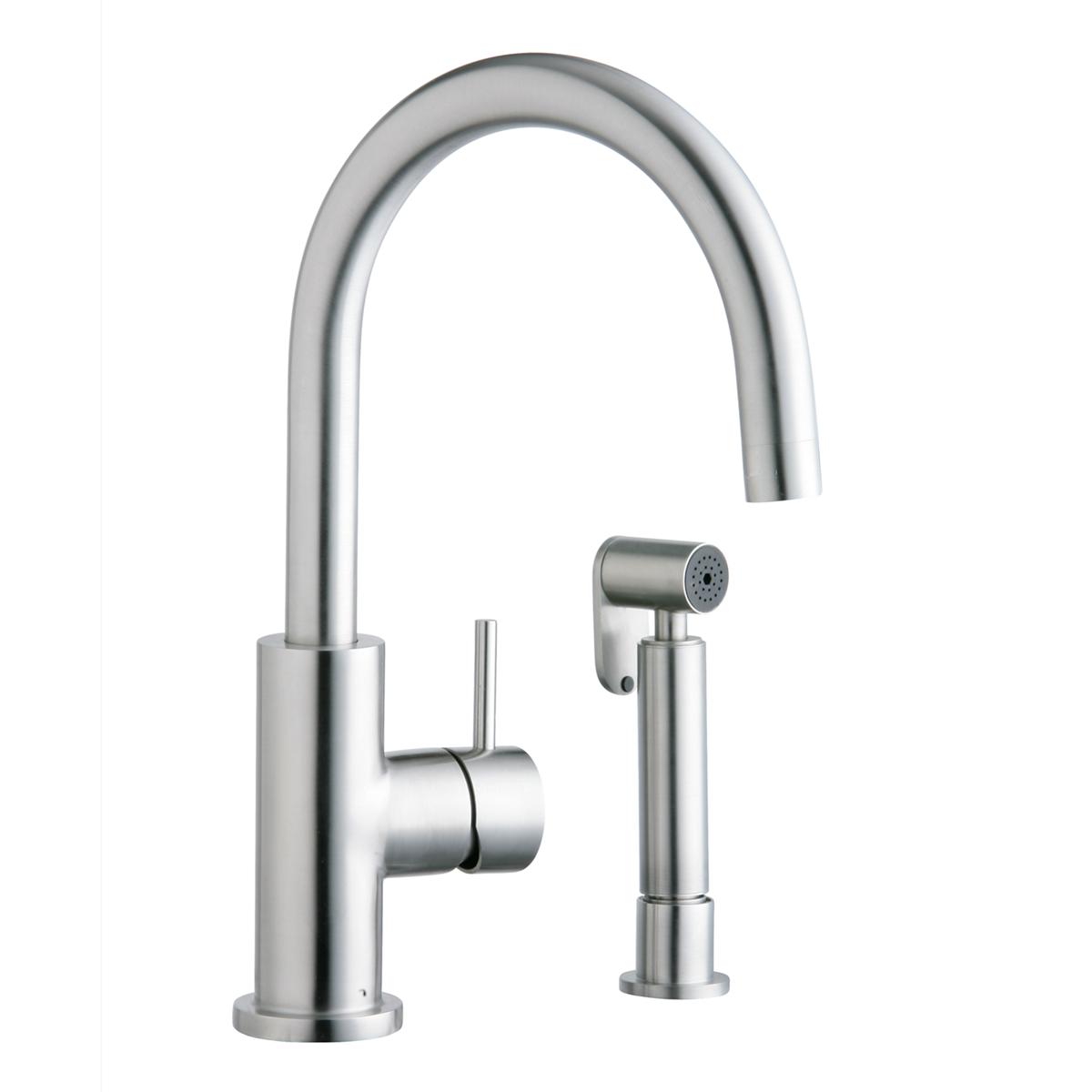 satin stainless steel kitchen faucet