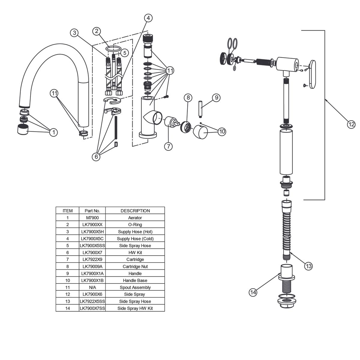 satin stainless steel kitchen faucet