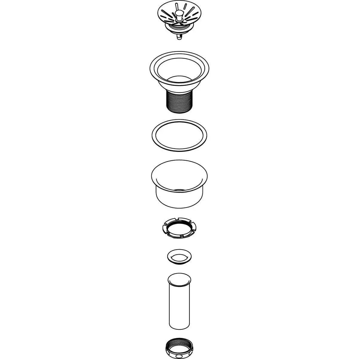 chrome drain strainer basket