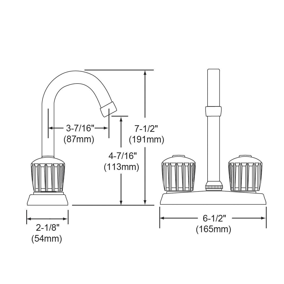 chrome deck mount faucet