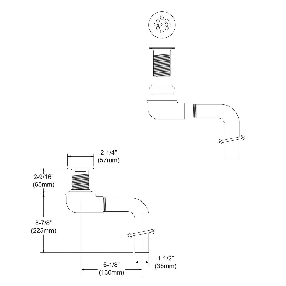 chrome drain outlet