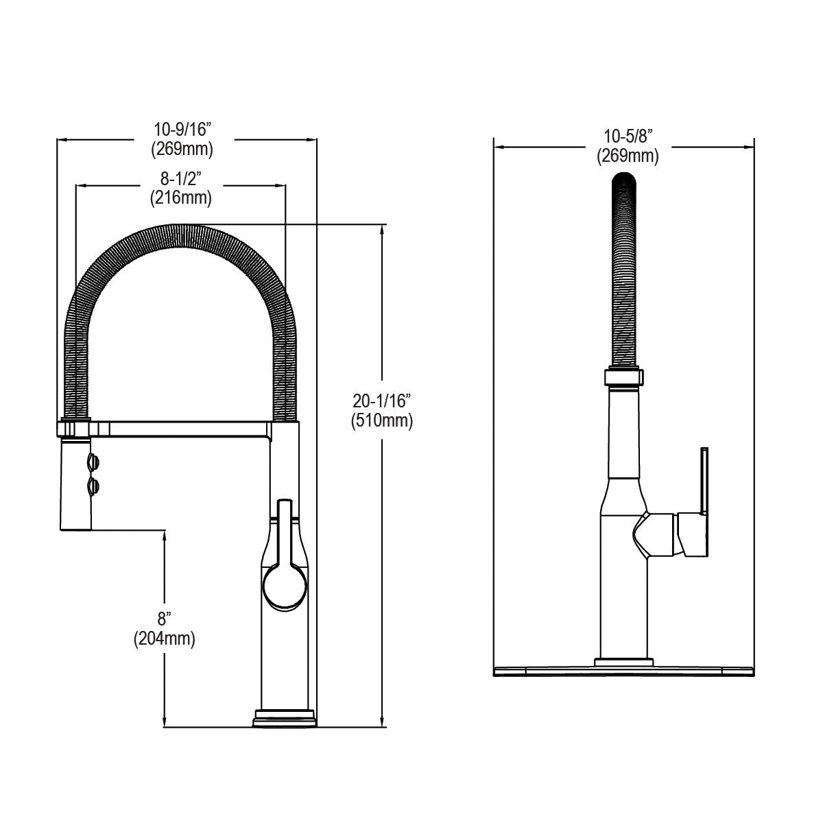 chrome kitchen faucet