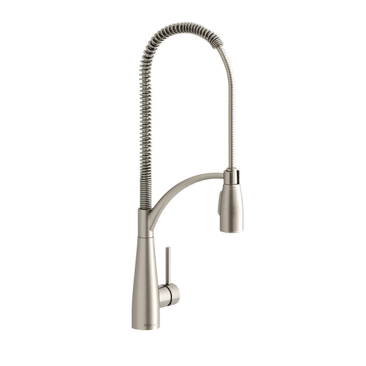 Elkay Avado Single Hole Kitchen Faucet with Semi-professional Spout Forward Only Lever Handle