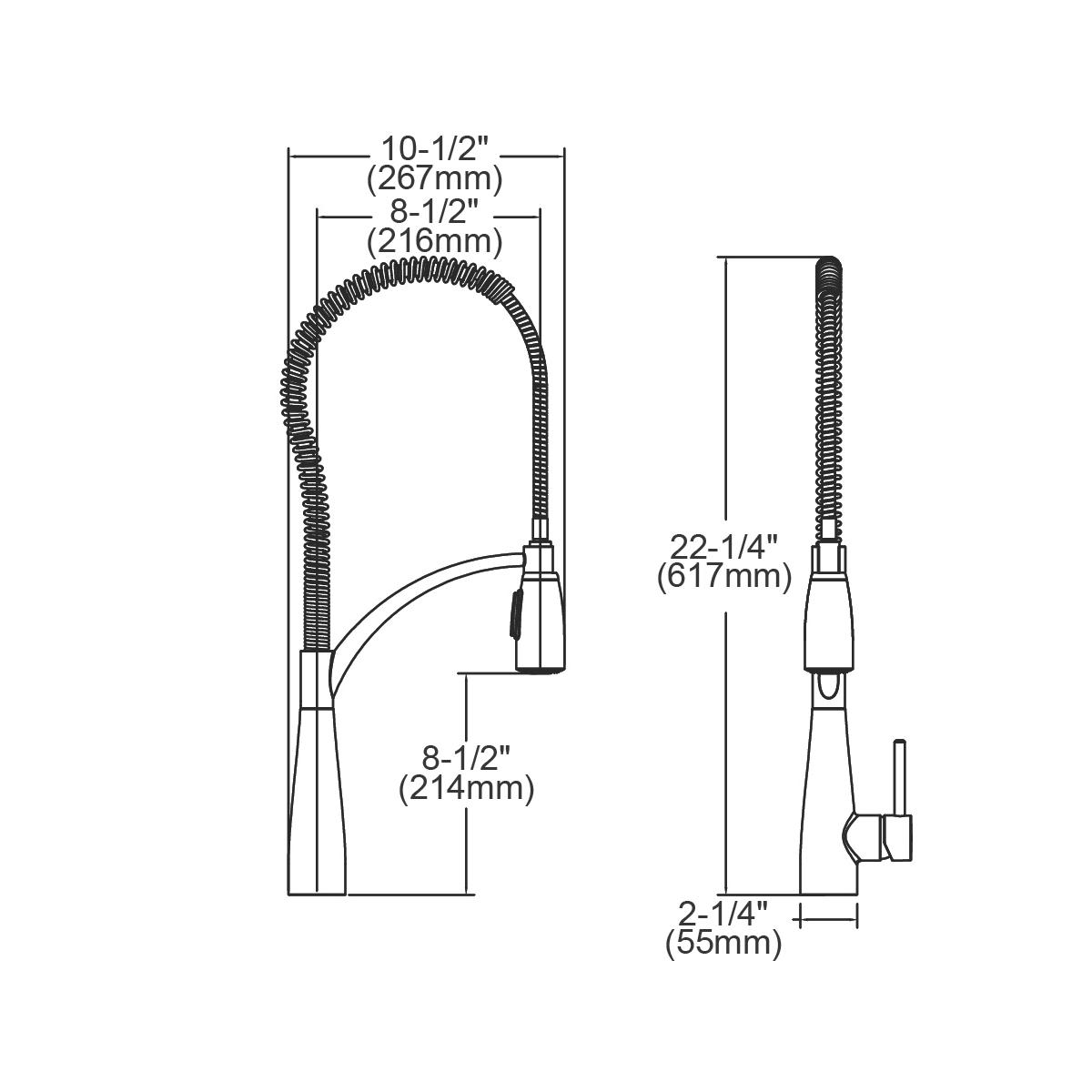 chrome kitchen faucet