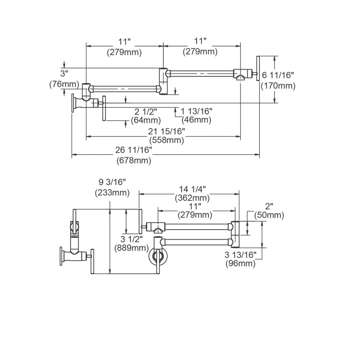 chrome pot filler