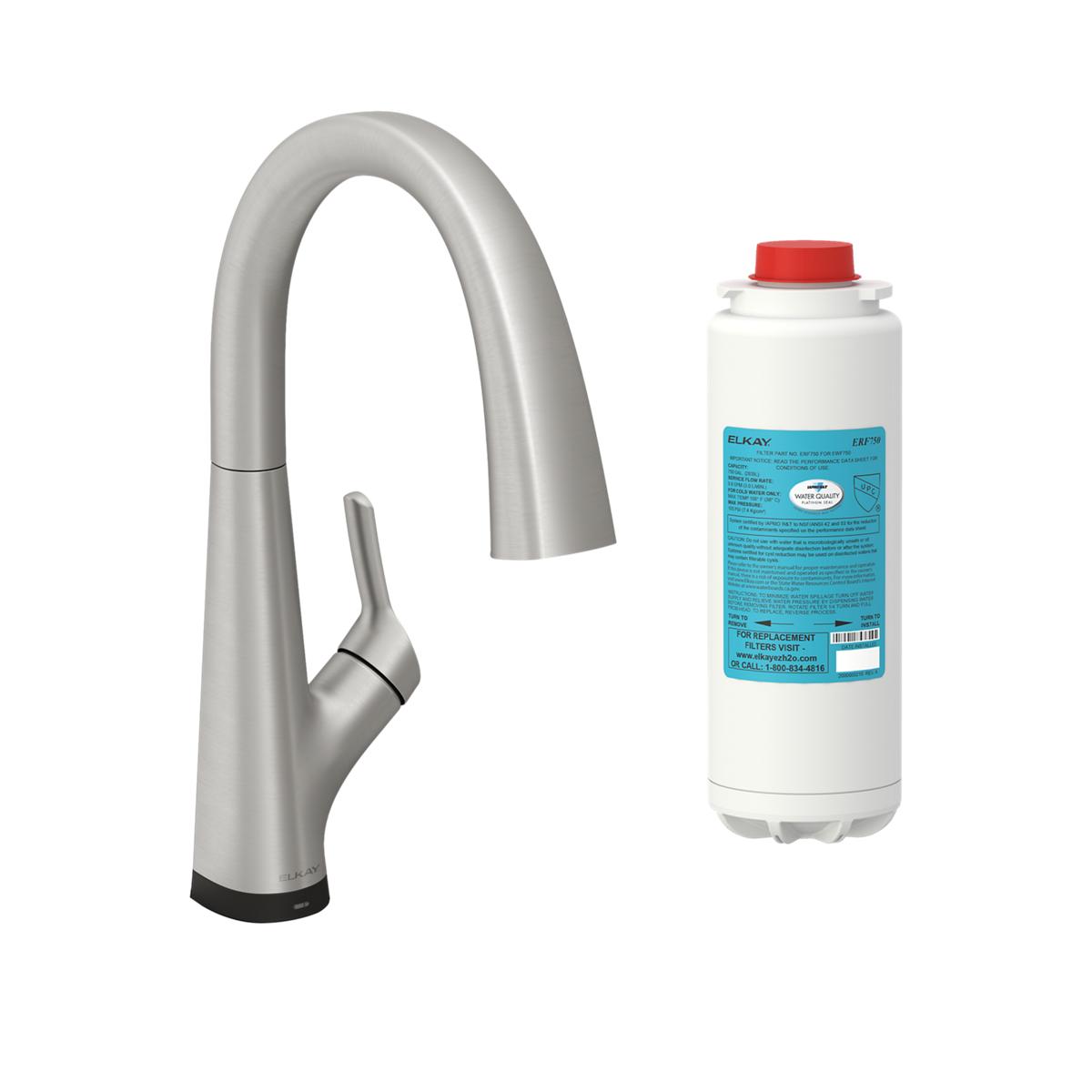 Elkay Avado Single Hole 2-in-1 Kitchen Faucet with Filtered Drinking Water