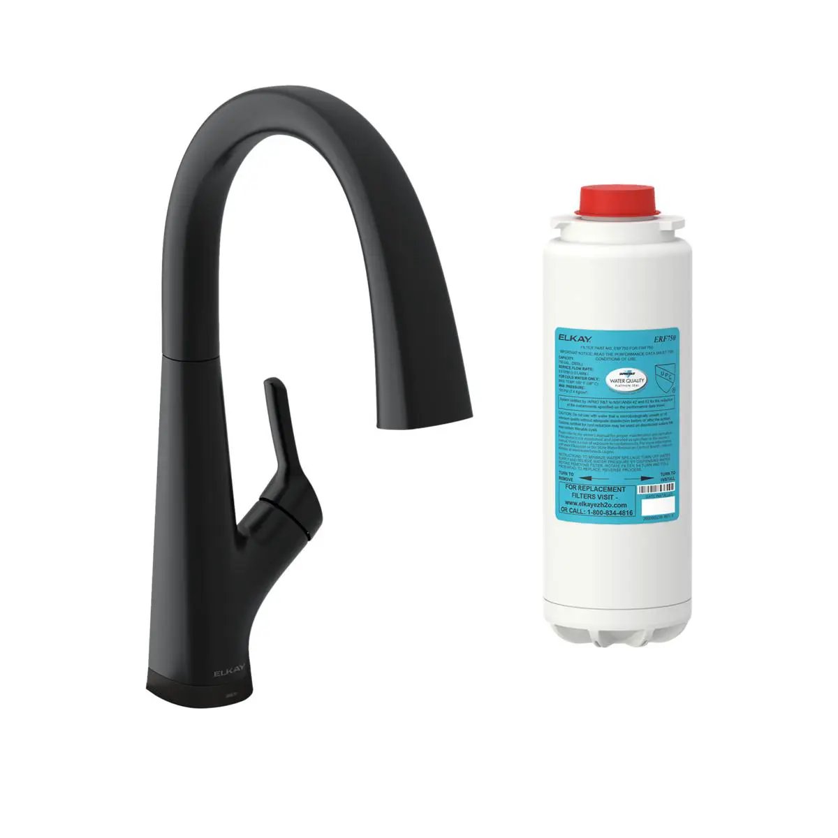 Elkay Avado Single Hole 2-in-1 Kitchen Faucet with Filtered Drinking Water by Elkay