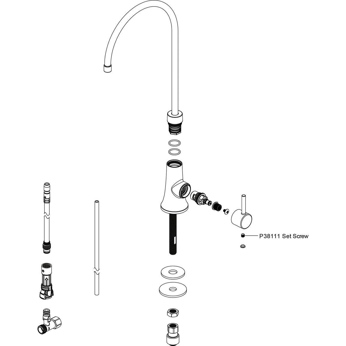 chrome beverage faucet