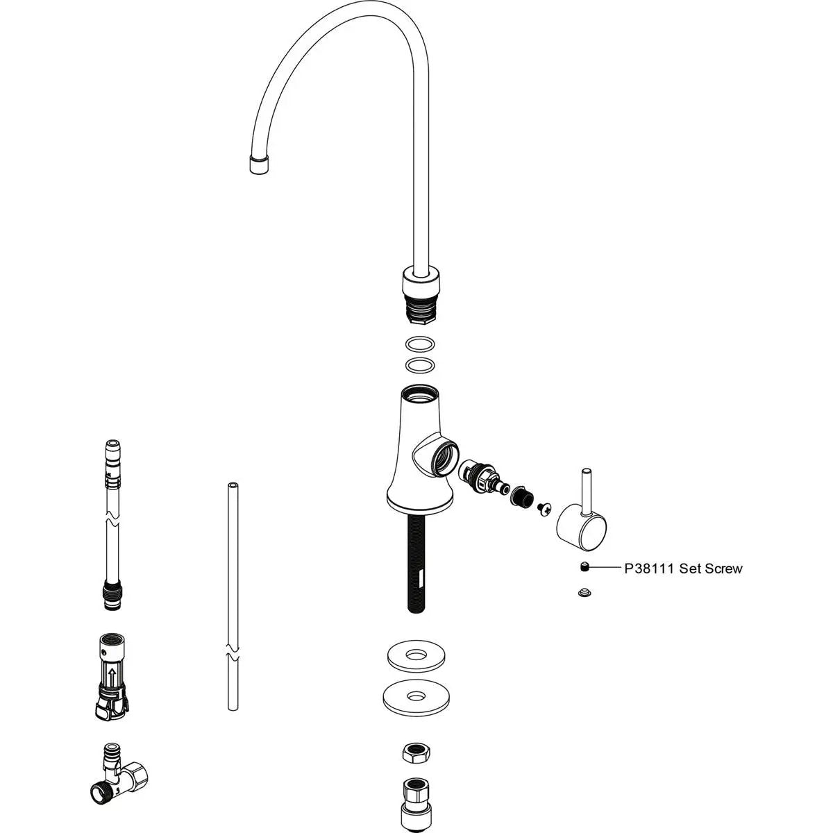 chrome beverage faucet