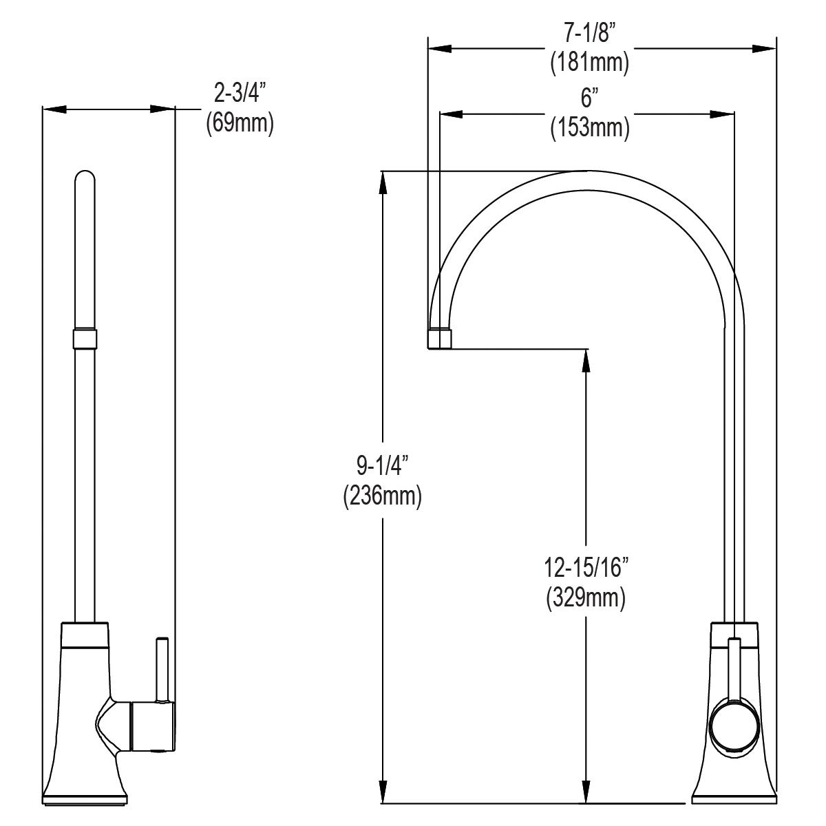 chrome beverage faucet