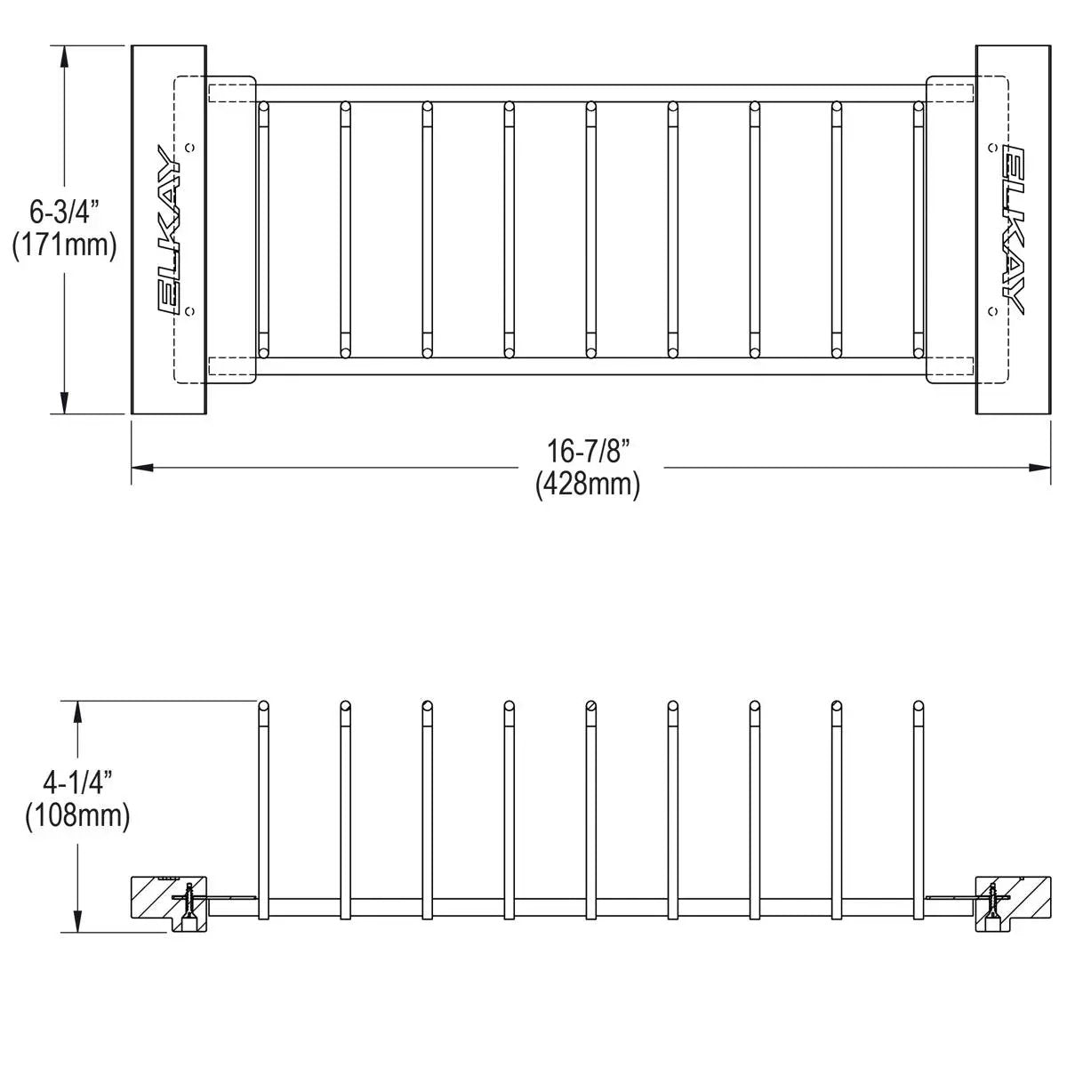 polished stainless steel drying rack
