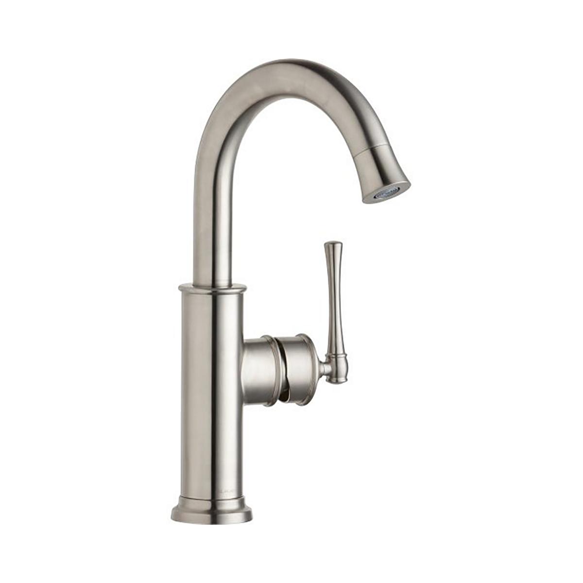 Elkay Explore Single Hole Bar Faucet with Forward Only Lever Handle Antique Steel