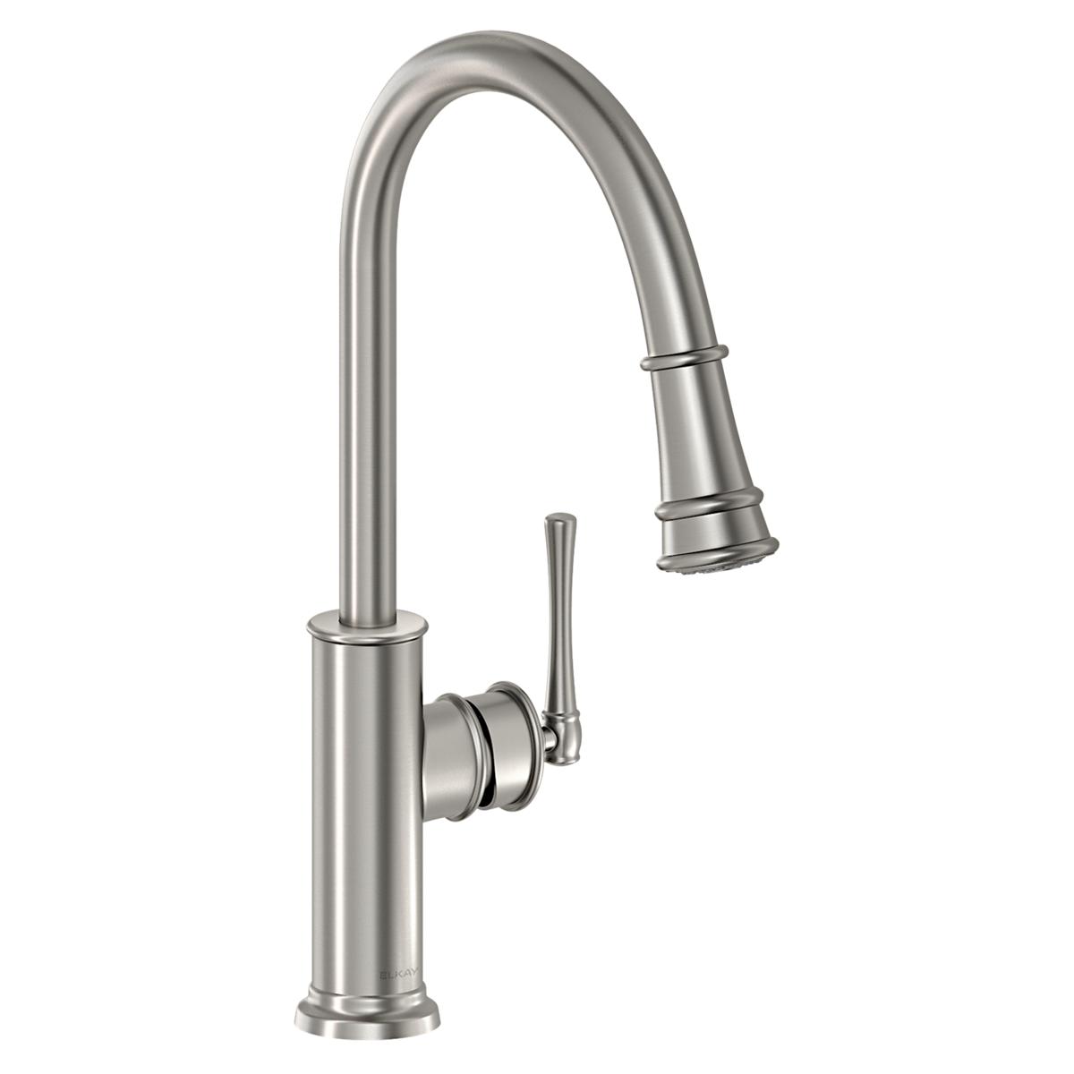 Elkay Explore Single Hole Kitchen Faucet with Pull-down Spray and Forward Only Lever Handle