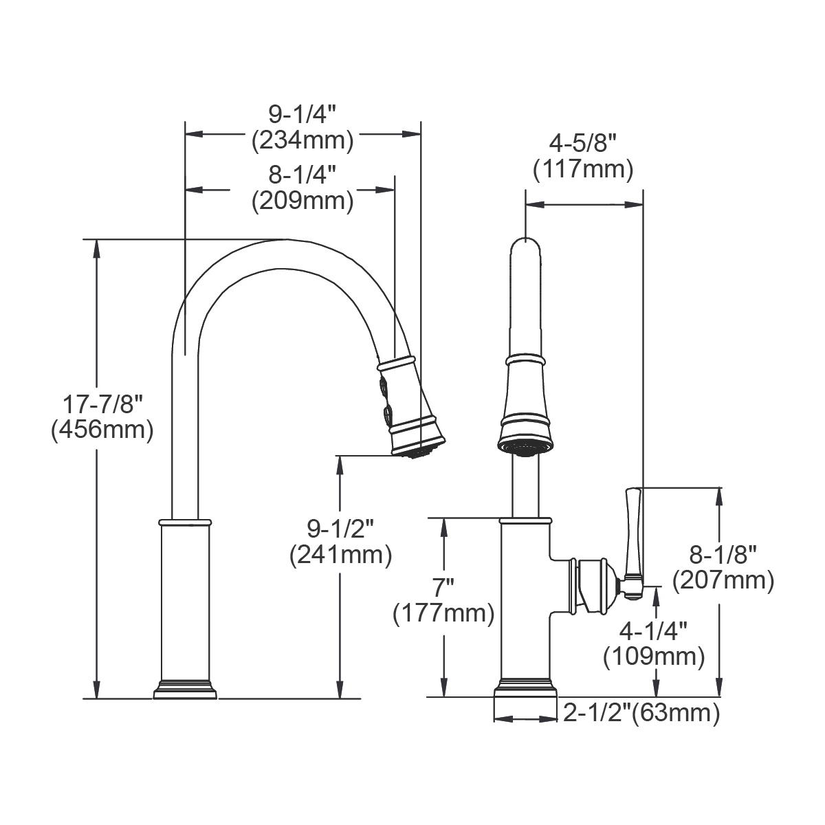 chrome kitchen faucet