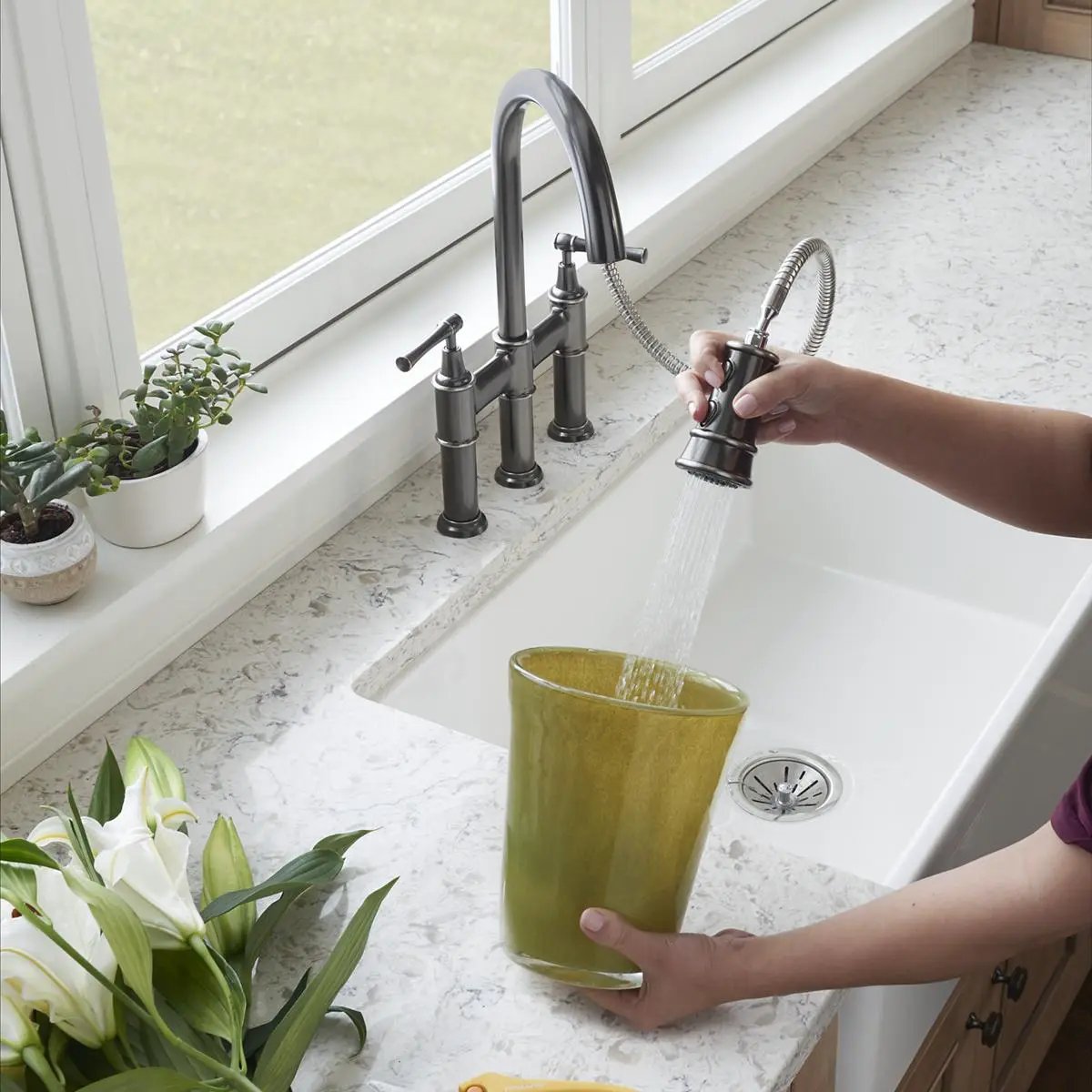 chrome bridge faucet
