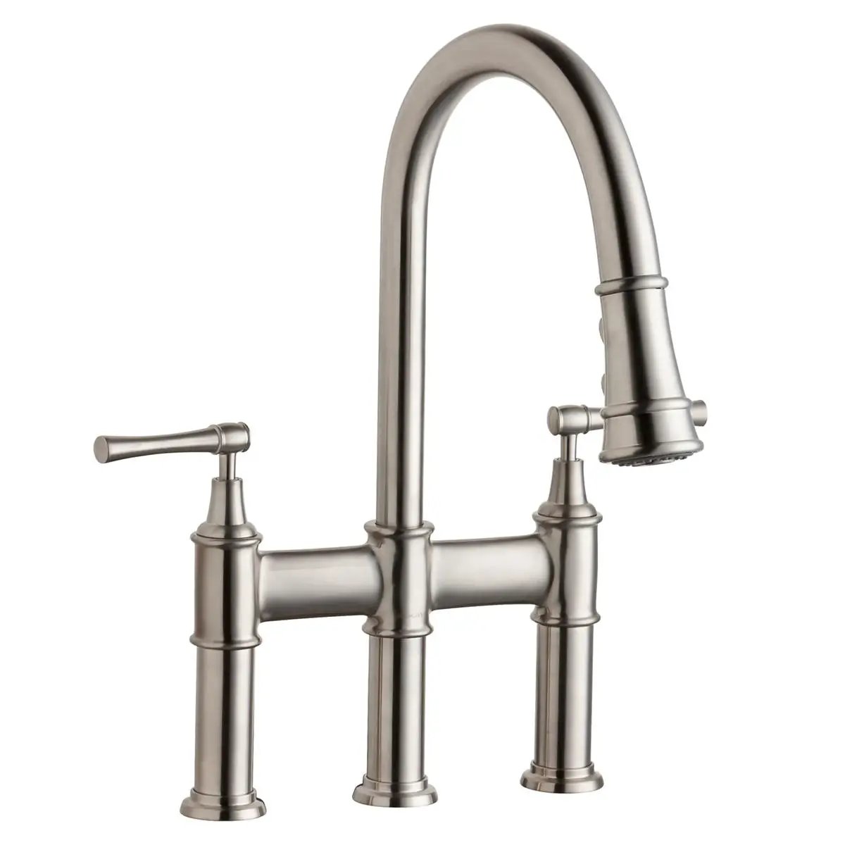 Elkay Explore Three Hole Bridge Faucet with Pull-down Spray and Lever Handles by Elkay