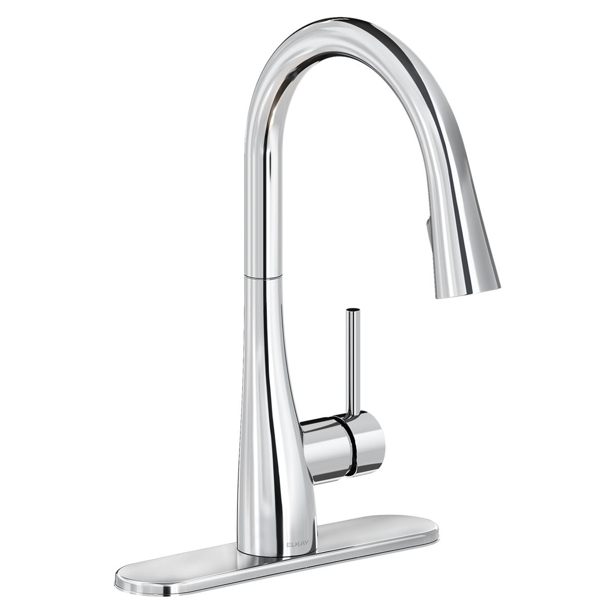 chrome kitchen faucet