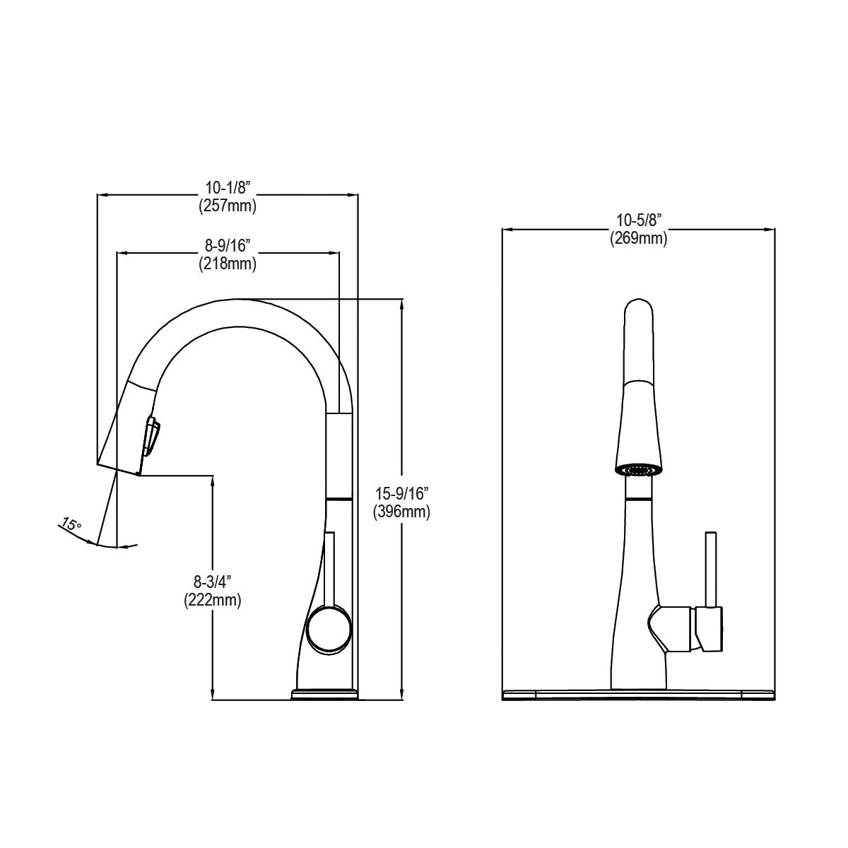 chrome kitchen faucet