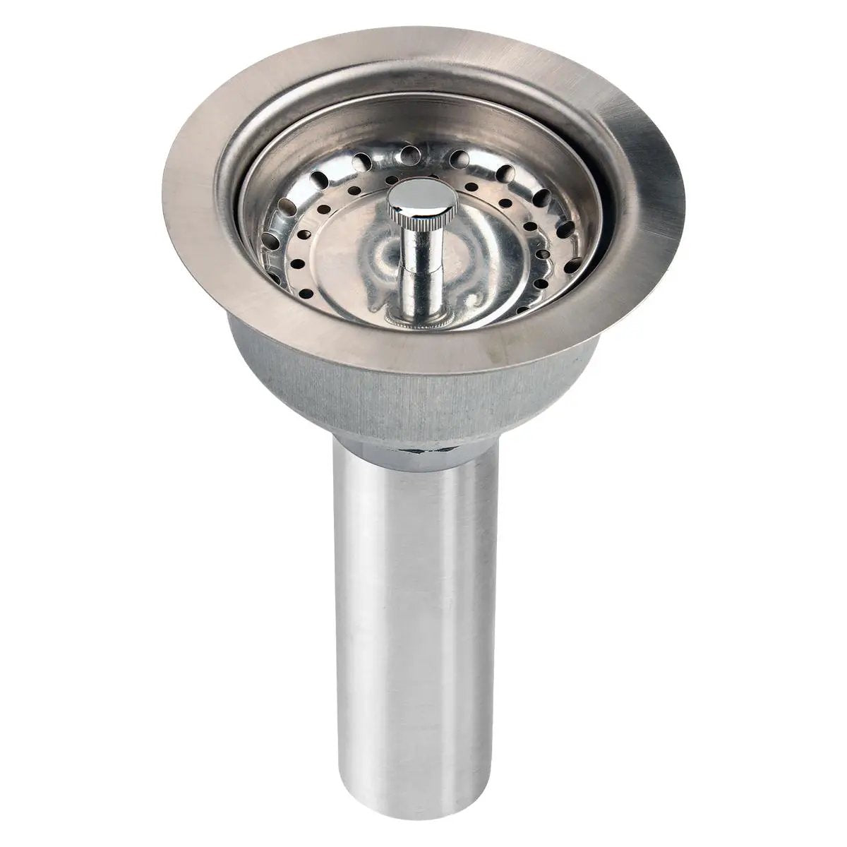 matte drain fitting body with strainer basket