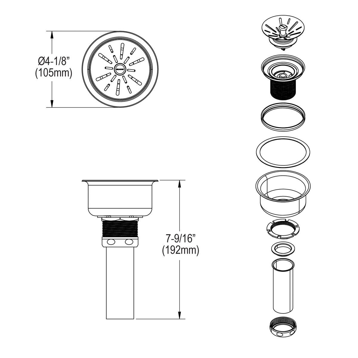 polished stainless steel perfect drain