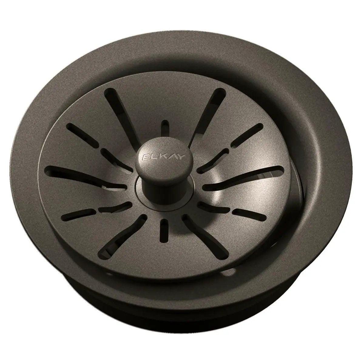 Elkay Quartz Perfect Drain 3-1/2" Polymer Disposer Flange with Removable Basket Strainer and Rubber Stopper by Elkay