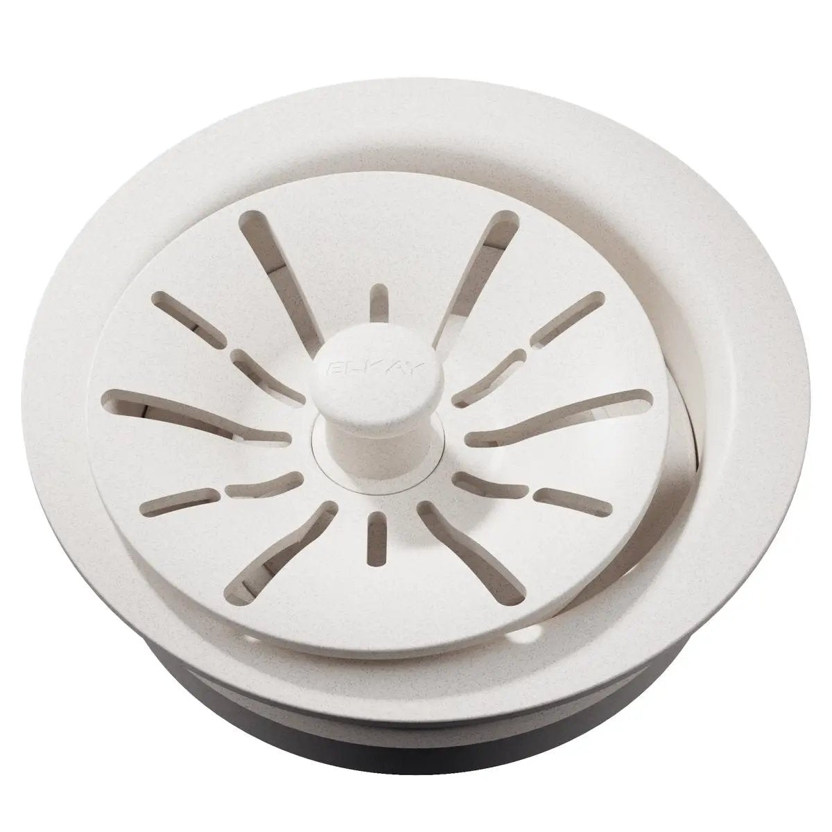 Elkay Quartz Perfect Drain 3-1/2" Polymer Disposer Flange with Removable Basket Strainer and Rubber Stopper by Elkay