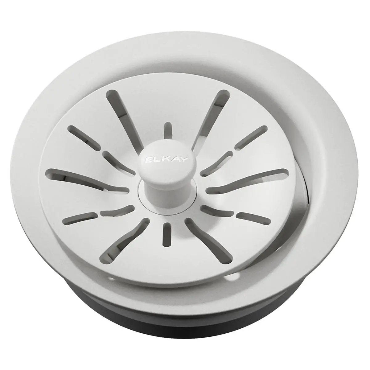Elkay Quartz Perfect Drain 3-1/2" Polymer Disposer Flange with Removable Basket Strainer and Rubber Stopper by Elkay