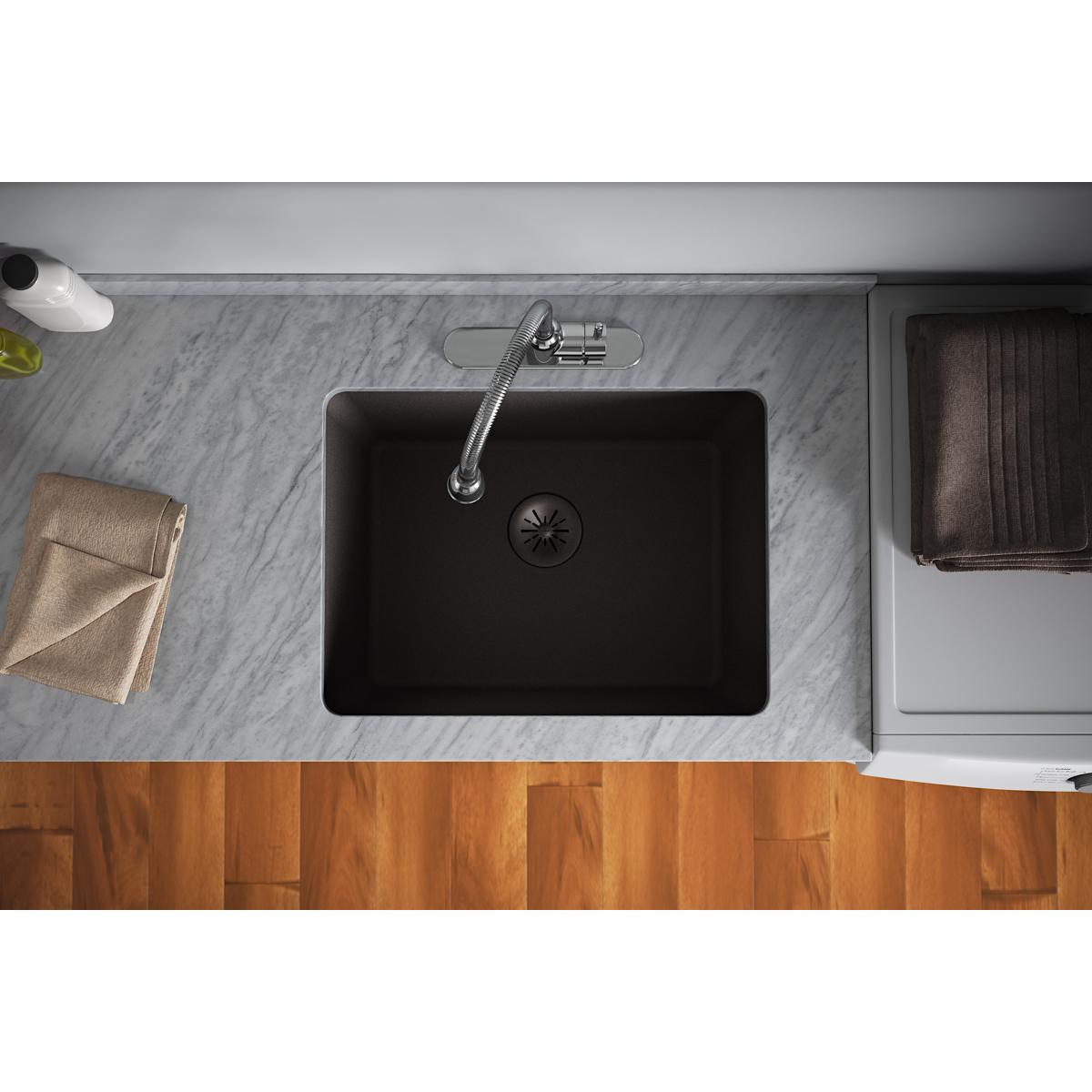 black removable polymer basket strainer