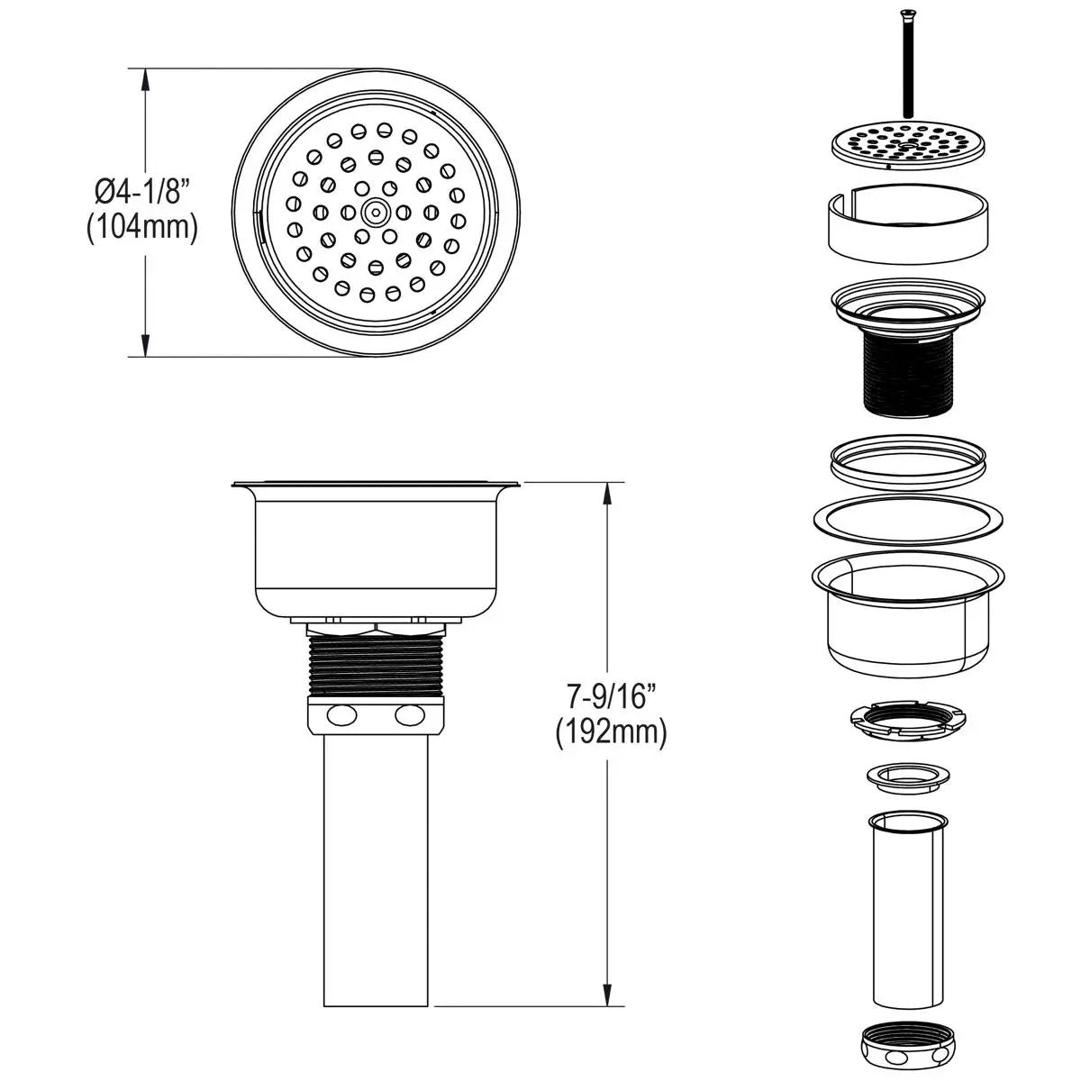 chrome strainer
